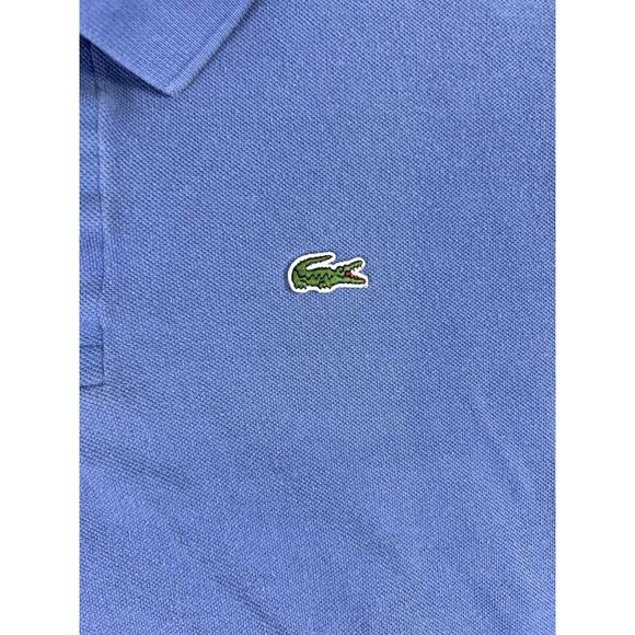 VINTAGE Lacoste Men's‎ Size 6 Polo Shirt Solid Periwinkle Blue Classic Fit - Picture 2 of 7